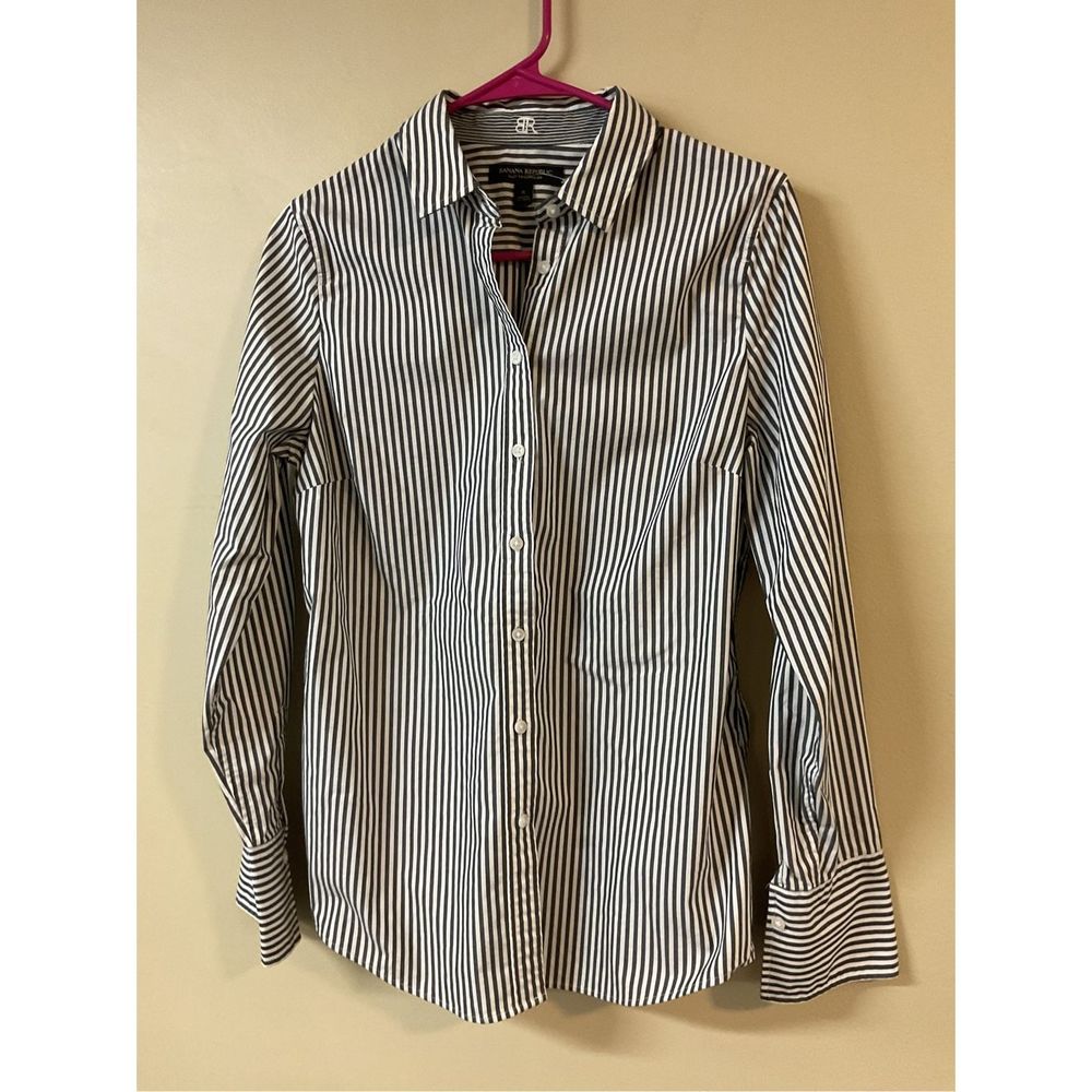 NEW Banana Republic Shirt Blouse Size 6 Riley Tailored Fit 🍃🌿 - Picture 5 of 10